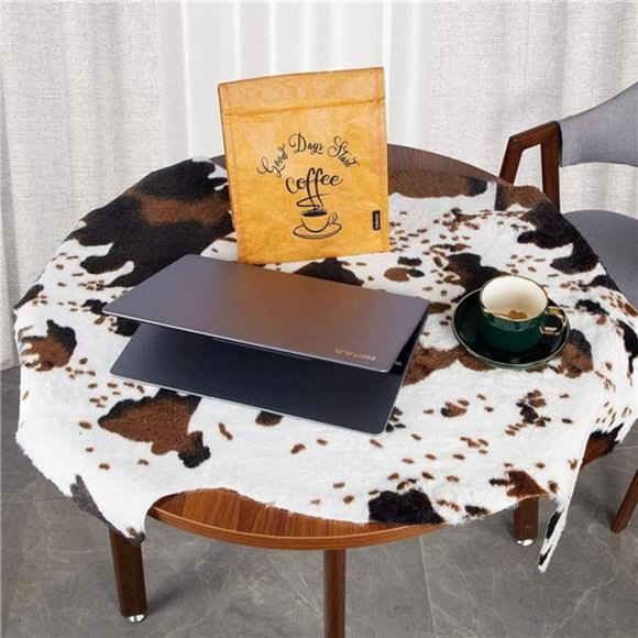 Cowhide Rug Cute Cow Print Rug Western Decor for Living Room Bedroom Faux Carpet - Picture 3 of 6